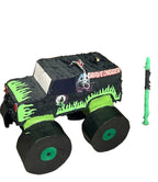 Piñata Monster Truck Llamas Verdes 3D 🚛 – Tamaño Mediana