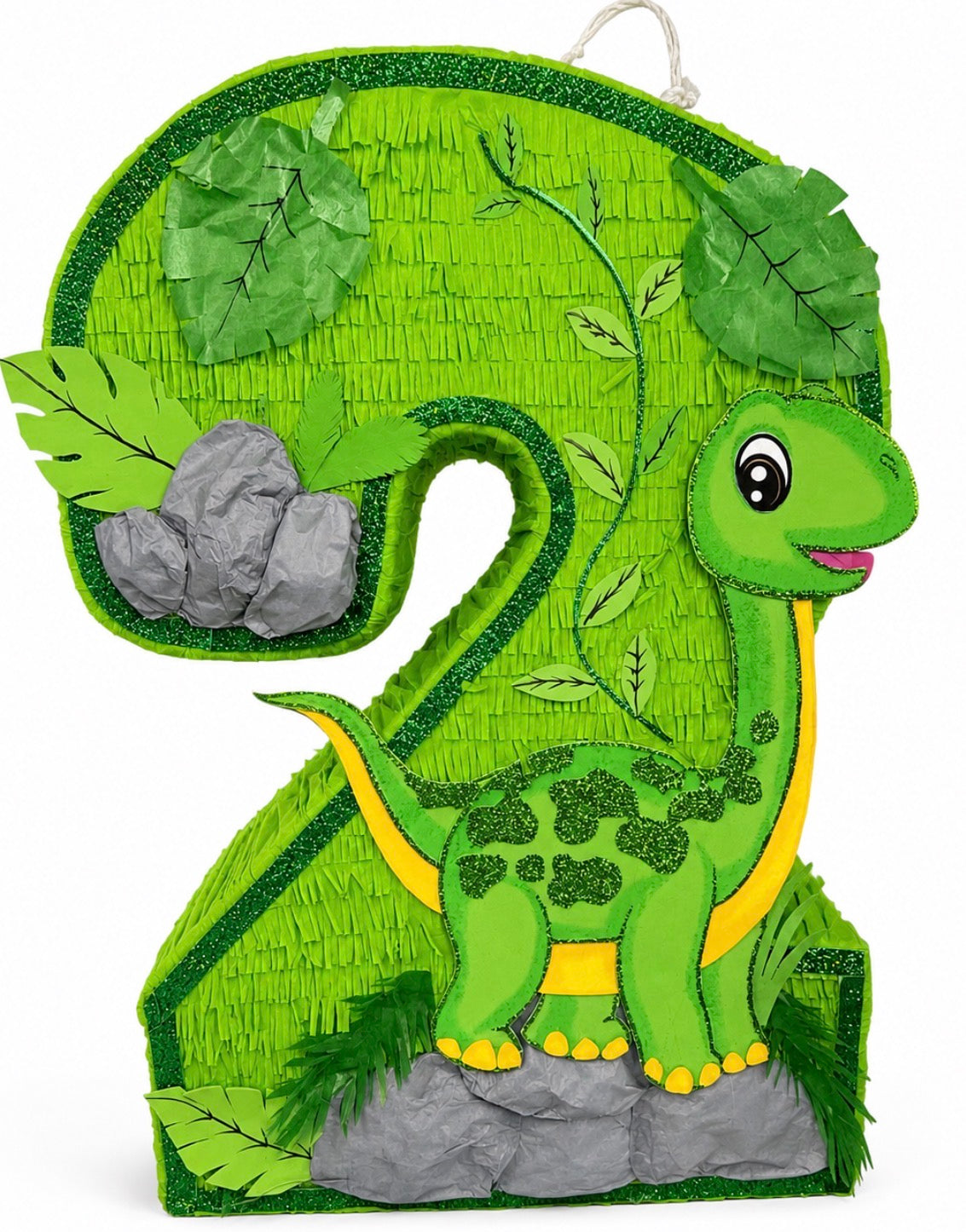 Piñata Número 2 – Dinosaurio Bebé de la Selva | Tamaño Mediano